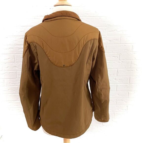 VINTAGE Powderhorn Ski Winter Fleece Lined Brown Jacket Size Medium - Picture 8 of 9